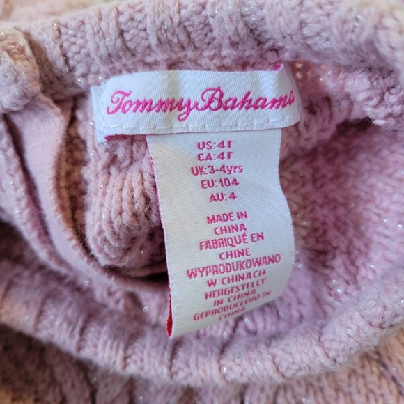 Tommy Bahama Girl's 4T Pink Sparkling Sweater Dress - Picture 4 of 9